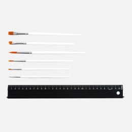Syntetiske pensler Akvarell/Universal 6-sett i gruppen Kunstnermateriell / Pensler /  Akvarellpensler hos Pen Store (133923)