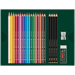 Polychromos & Pitt Graphite Matt Set 17 Fargeblyanter + 4 Grafittblyanter i gruppen Penner / Kunstnerpenner / Fargeblyanter hos Pen Store (134069)