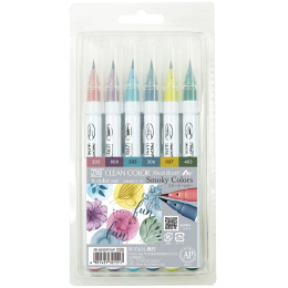 Clean Color Real Brush 6-set Smokey Colors i gruppen Penner / Kunstnerpenner / Penselpenner hos Pen Store (134110)