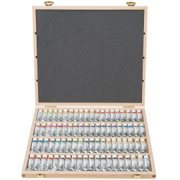 Horadam Aquarell Wooden Box 80x5 ml i gruppen Kunstnermateriell / Kunstnerfarge / Akvarellmaling hos Pen Store (134341)