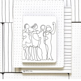 Notebook Graphic S - Friends by Myriam Beltz i gruppen  Papir & Blokk / Skrive og ta notater / Notatbøker hos Pen Store (134357)