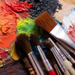 Akrylsett 24 farger (59 ml) + 12 pensler i gruppen Kunstnermateriell / Kunstnerfarge / Akrylmaling hos Pen Store (134423)