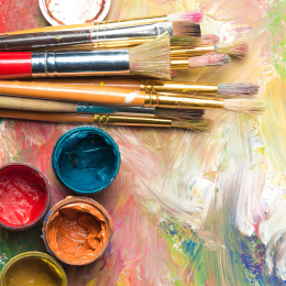 Akrylsett 24 farger (59 ml) + 12 pensler i gruppen Kunstnermateriell / Kunstnerfarge / Akrylmaling hos Pen Store (134423)