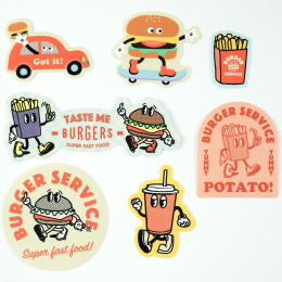 Sticker pack Burgers i gruppen Hobby & Kreativitet / Skape / Stickers hos Pen Store (134457)