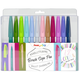 Brush Sign Pen 12-set Pastel i gruppen Penner / Kunstnerpenner / Tusjpenner hos Pen Store (134577)