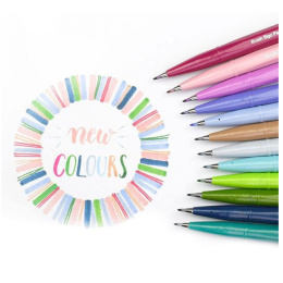 Brush Sign Pen 12-set Pastel i gruppen Penner / Kunstnerpenner / Tusjpenner hos Pen Store (134577)