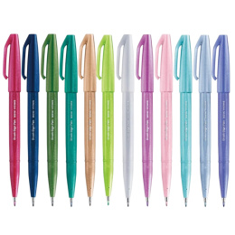 Brush Sign Pen 12-set Pastel i gruppen Penner / Kunstnerpenner / Tusjpenner hos Pen Store (134577)