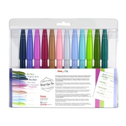 Brush Sign Pen 12-set Pastel i gruppen Penner / Kunstnerpenner / Tusjpenner hos Pen Store (134577)