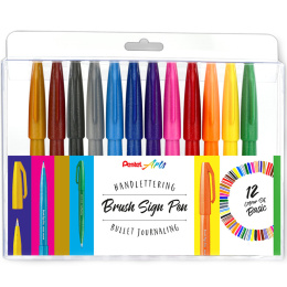 Brush Sign Pen 12-set Basic colours i gruppen Penner / Kunstnerpenner / Tusjpenner hos Pen Store (134578)