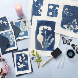 DIY-kit Cyanotype Lag dine egne cyanotypitrykk i gruppen Hobby & Kreativitet / Teknikker / Cyanotrykk hos Pen Store (134599)