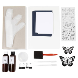 DIY-kit Cyanotype Lag dine egne cyanotypitrykk i gruppen Hobby & Kreativitet / Teknikker / Cyanotrykk hos Pen Store (134599)