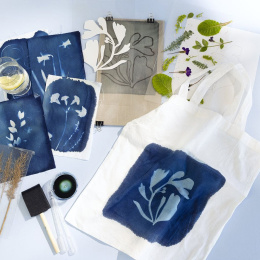 Mini DIY-kit Cyanotype Lag dine egne cyanotypitrykk i gruppen Hobby & Kreativitet / Teknikker / Cyanotrykk hos Pen Store (134600)