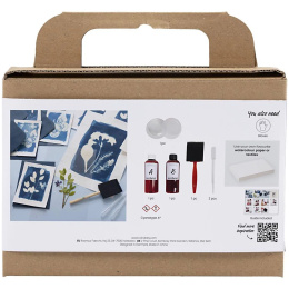 Mini DIY-kit Cyanotype Lag dine egne cyanotypitrykk i gruppen Hobby & Kreativitet / Teknikker / Cyanotrykk hos Pen Store (134600)