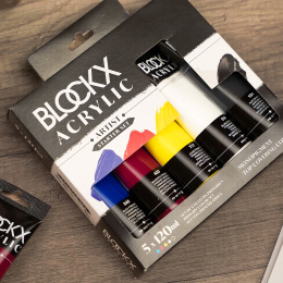 Akrylsett Primaries 5x120 ml i gruppen Kunstnermateriell / Kunstnerfarge / Akrylmaling hos Pen Store (134965)