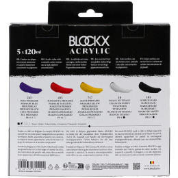 Akrylsett Primaries 5x120 ml i gruppen Kunstnermateriell / Kunstnerfarge / Akrylmaling hos Pen Store (134965)