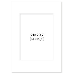 Passepartout Hvit 21x29,7 A4 i gruppen Hobby & Kreativitet / Organisere / Rammer / Passepartout hos Pen Store (135106)