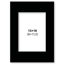 Passepartout Svart 13x18 cm i gruppen Hobby & Kreativitet / Organisere / Rammer / Passepartout hos Pen Store (135114)