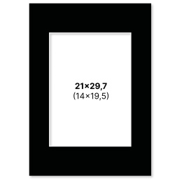 Passepartout Svart 21x29,7 cm A4 i gruppen Hobby & Kreativitet / Organisere / Rammer / Passepartout hos Pen Store (135118)