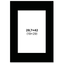 Passepartout Svart 29,7x42 cm A3 i gruppen Hobby & Kreativitet / Organisere / Rammer / Passepartout hos Pen Store (135121)