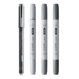 Ciao Shade Set Dark Cool Gray 4-pakk i gruppen Penner / Kunstnerpenner / Illustrasjonmarkers hos Pen Store (135146)