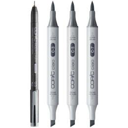 Ciao Shade Set Dark Cool Gray 4-pakk i gruppen Penner / Kunstnerpenner / Illustrasjonmarkers hos Pen Store (135146)