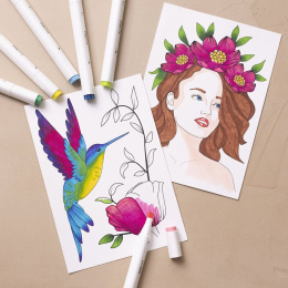 Markers 48-set i gruppen Penner / Kunstnerpenner / Illustrasjonmarkers hos Pen Store (135226)