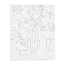 Lerret med trykk 24x30cm 360g Blomsterstilleben i gruppen Kunstnermateriell / Studio / Lerret / Malerlerret akrylfarge hos Pen Store (135414)