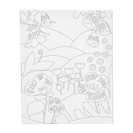 Lerret med trykk 24x30cm 360g Blomstrende landskap i gruppen Kids / Barnehåndverk og maling / Maletilbehør for barn hos Pen Store (135415)