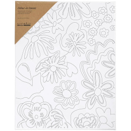 Lerret med trykk 24x30cm 360g Blomster i gruppen Kids / Barnehåndverk og maling / Maletilbehør for barn hos Pen Store (135416)