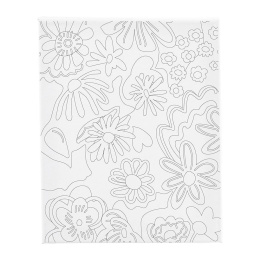 Lerret med trykk 24x30cm 360g Blomster i gruppen Kids / Barnehåndverk og maling / Maletilbehør for barn hos Pen Store (135416)