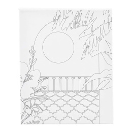 Lerret med trykk 24x30cm 360g Solig terrass i gruppen Kunstnermateriell / Studio / Lerret / Malerlerret akrylfarge hos Pen Store (135418)