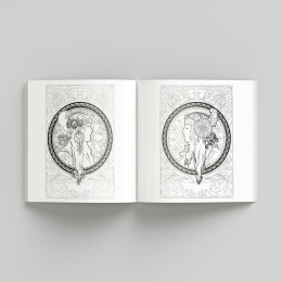 Alphonse Mucha Coloring Book i gruppen Hobby & Kreativitet / Bøker / Fargebøker for voksne hos Pen Store (135494)
