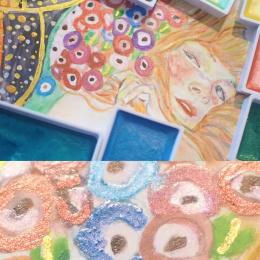 Gansai Tambi Aquarelle 24-set Metallic i gruppen Kunstnermateriell / Kunstnerfarge / Akvarellmaling / Akvarellmaling i kopp hos Pen Store (135536)