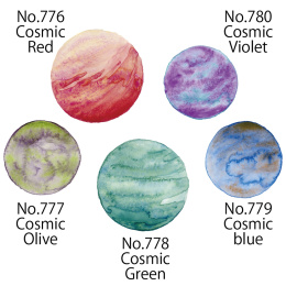 Gansai Tambi Aquarelle 5-set Granulating Colors 2 i gruppen Kunstnermateriell / Kunstnerfarge / Akvarellmaling / Akvarellmaling i kopp hos Pen Store (135537)