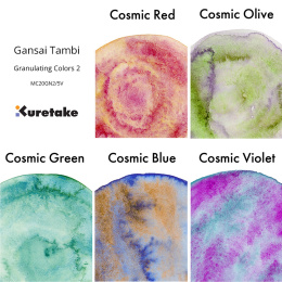 Gansai Tambi Aquarelle 5-set Granulating Colors 2 i gruppen Kunstnermateriell / Kunstnerfarge / Akvarellmaling / Akvarellmaling i kopp hos Pen Store (135537)