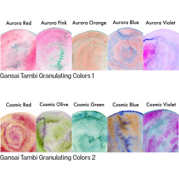 Gansai Tambi Aquarelle 5-set Granulating Colors 2 i gruppen Kunstnermateriell / Kunstnerfarge / Akvarellmaling / Akvarellmaling i kopp hos Pen Store (135537)