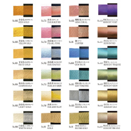 Gansai Tambi Aquarelle 24-set Metallic 2 i gruppen Kunstnermateriell / Kunstnerfarge / Akvarellmaling / Akvarellmaling i kopp hos Pen Store (135538)