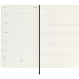 Kalender 18M WeekNote Soft Cover Large Black i gruppen  Papir & Blokk / Kalendere / 18 md kalendere hos Pen Store (135588)