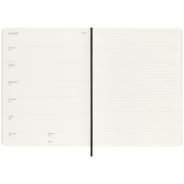 Kalender 18M WeekNote Soft Cover XL Black i gruppen  Papir & Blokk / Kalendere / 18 md kalendere hos Pen Store (135589)
