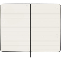 Kalender 18M Weekly Hard Cover Horisontell Large Black i gruppen  Papir & Blokk / Kalendere / 18 md kalendere hos Pen Store (135594)