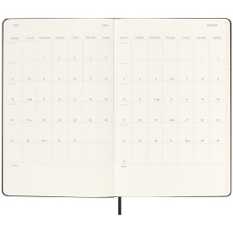 Kalender 18M Daily Hard Cover Large Black i gruppen  Papir & Blokk / Kalendere / 18 md kalendere hos Pen Store (135596)