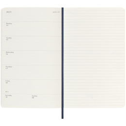 Kalender 18M WeekNote Soft Cover Large Sapphire Blue i gruppen  Papir & Blokk / Kalendere / 18 md kalendere hos Pen Store (135599)