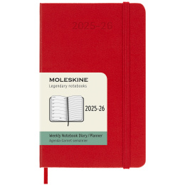 Kalender 18M WeekNote Hard Cover Pocket Red i gruppen  Papir & Blokk / Kalendere / 18 md kalendere hos Pen Store (135601)