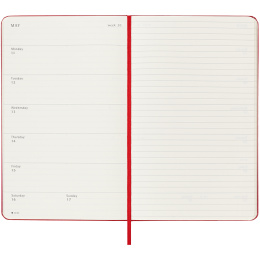 Kalender 18M WeekNote Hard Cover Large Red i gruppen  Papir & Blokk / Kalendere / 18 md kalendere hos Pen Store (135602)