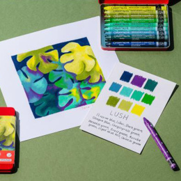 Neocolor II Aquarelle 50 Years Lush 10-sett i gruppen Kunstnermateriell / Kunstnerfarge / Pastell / Vokspasteller hos Pen Store (135628)