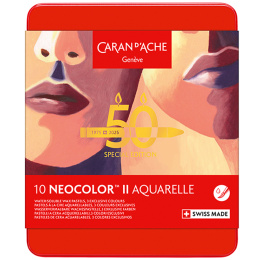Neocolor II Aquarelle 50 Years Portrait 10-sett i gruppen Kunstnermateriell / Kunstnerfarge / Pastell / Vokspasteller hos Pen Store (135629)