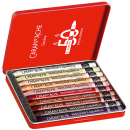 Neocolor II Aquarelle 50 Years Portrait 10-sett i gruppen Kunstnermateriell / Kunstnerfarge / Pastell / Vokspasteller hos Pen Store (135629)