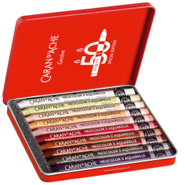 Neocolor II Aquarelle 50 Years Portrait 10-sett i gruppen Kunstnermateriell / Kunstnerfarge / Pastell / Vokspasteller hos Pen Store (135629)