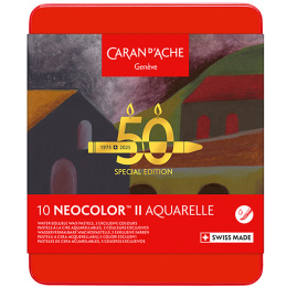 Neocolor II Aquarelle 50 Years Dark 10-sett i gruppen Kunstnermateriell / Kunstnerfarge / Pastell / Vokspasteller hos Pen Store (135632)
