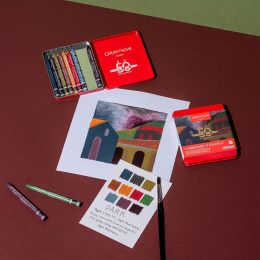Neocolor II Aquarelle 50 Years Dark 10-sett i gruppen Kunstnermateriell / Kunstnerfarge / Pastell / Vokspasteller hos Pen Store (135632)